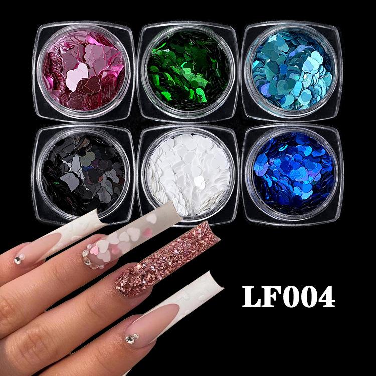 Nail Art Sequins Super Glitter Powder Symphony Combination Sequins Diy Nail Decoration 6 Color Set