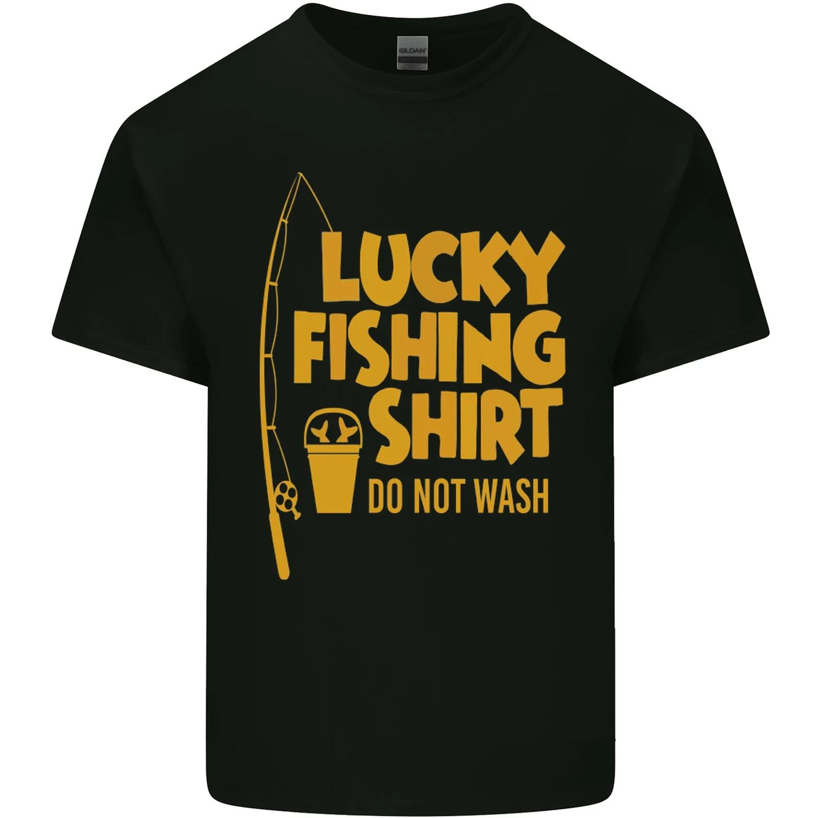 Lucky Fishing Fisherman Funny Kids T-Shirt Childrens 4XL