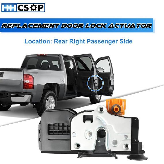 Rear Right Passenger Side Door Lock Latch Actuator Motor Replacement for 2007 2008 2009 Chevy Silverado Suburban Tahoe Avalanche GMC Sierra Yukon XL