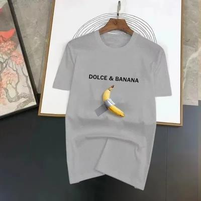 Lustiges Dolce & Banana Print Sommer-T-Shirt für Herren für Damen Kurzarm-Tops Mode Lässig Grafik Übergroße Kleidung