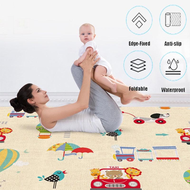 Double Sided Foldable Foam Play Mats Waterproof Anti-slip Thick Picnic Mat