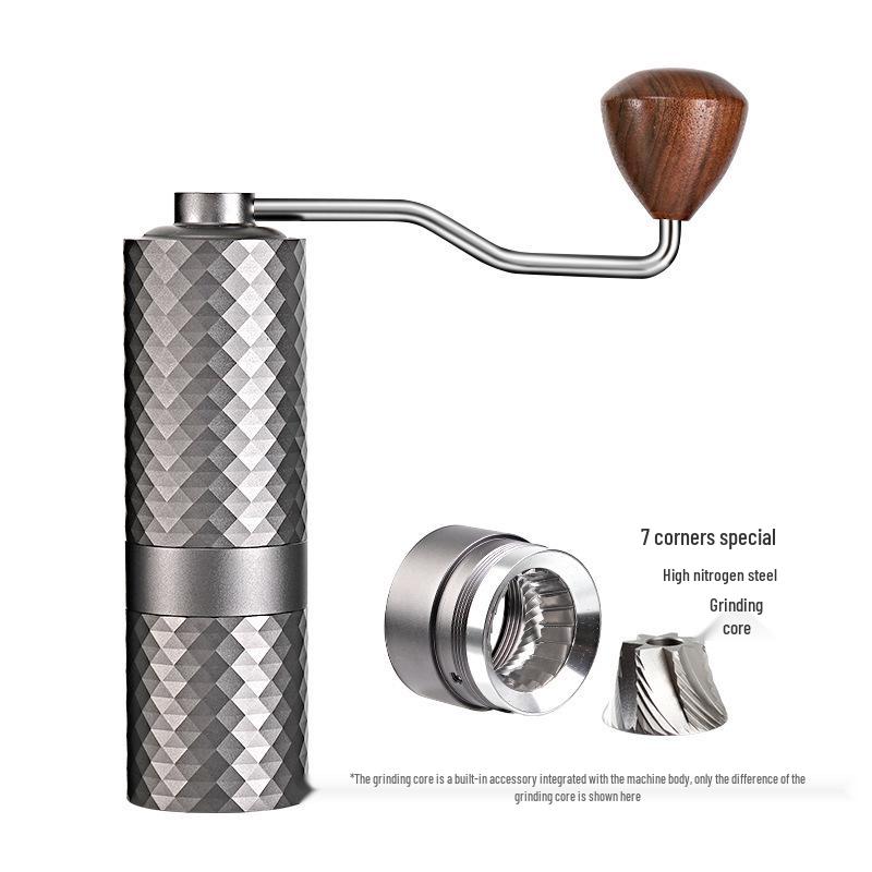Compact Steel Core Manual Coffee Grinder - Hand-Powered Mill for Fresh Coffee Beans