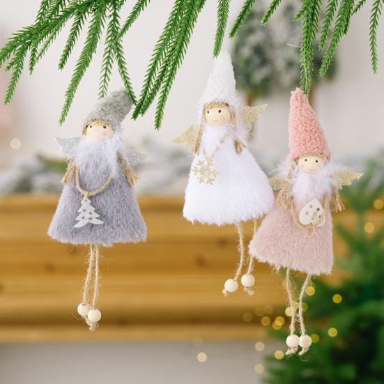 Christmas Tree Pendant Angel Doll Decorative Ornament Festive Home Decor Divine Charm Christmas Tree Hanging Element