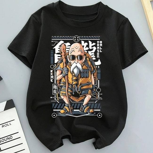 Dragon Ball GOKU Bulma Anime Printed T-shirt Men's and Women's Short Sleeves 2026 Summer American Loose Cotton T-shirt