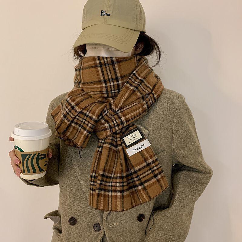 The New Warm Couple Scarf Is Recommended for Women and Can Be Matched with Coats in Autumn and Winter. Versatile Student Scarves for Men.