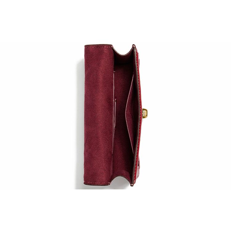 Coach Hutton 15 Synthetic Leather Shoulder Bag Women Shoulder Bag Red 5458-B4QUP