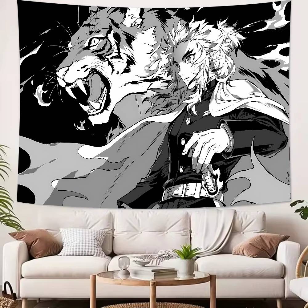 Tapeçaria Legal Quente Anime Demon Slayer Popular Decoração de Quarto Tapeçaria de Parede Sala de Arte Decoração de Casa Arte de Parede Decoração