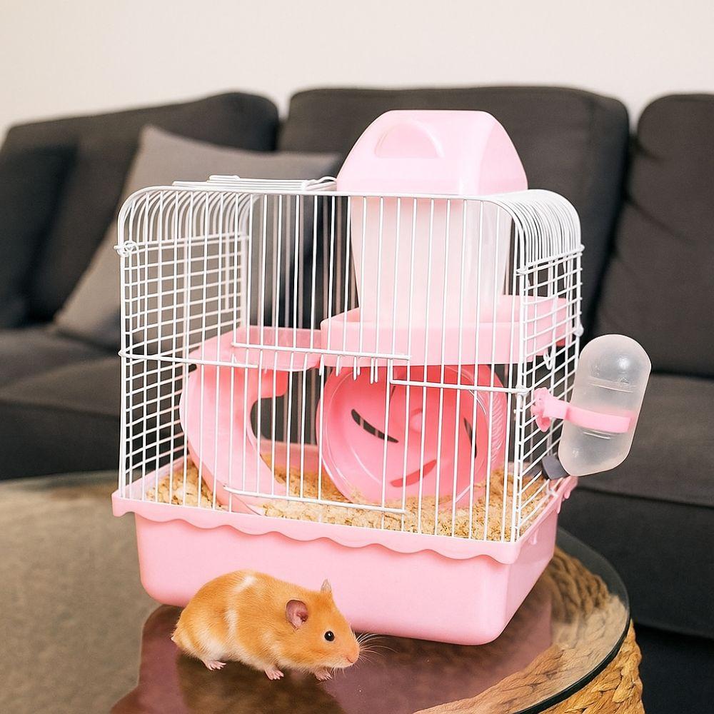 Feeding Bottle Hamster Habitat Cage Removable Pet Castle Cage Pet House