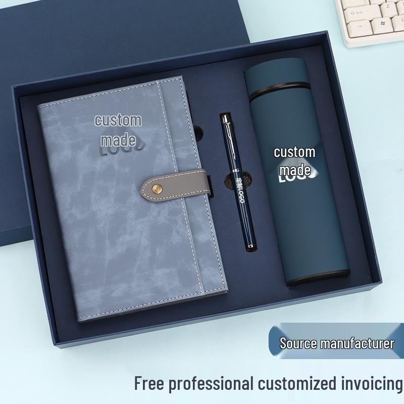 A5 Notebook & Thermos Cup Gift Set - Custom Business Souvenir with Logo