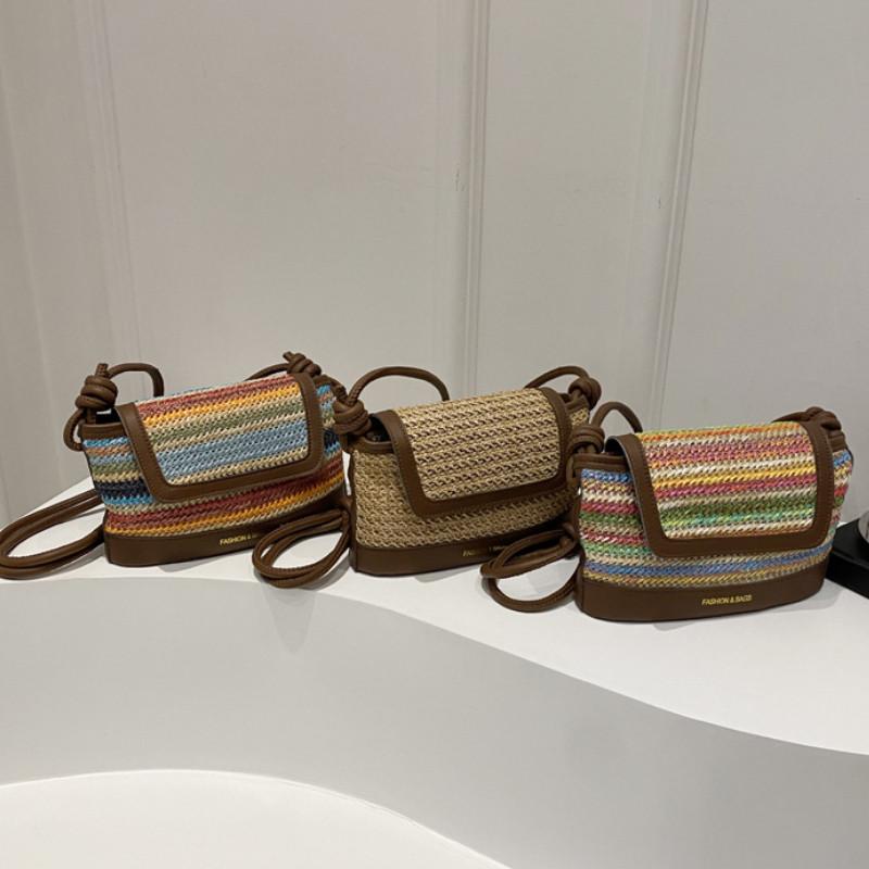 Stylish Retro Small Square Bag For Summer 2024 In Green Blue And Khaki For Trendy Everyday Use