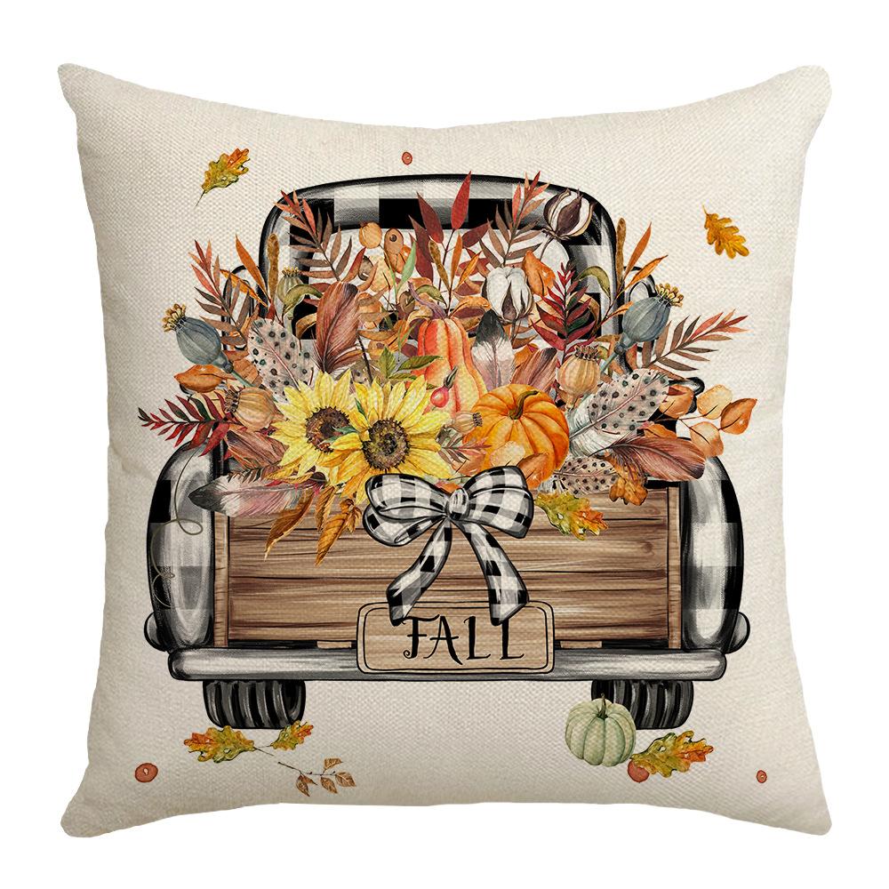 New Thanksgiving Holiday Atmosphere Office Home Rest Decoration Pillow Case Letter Print Pillow