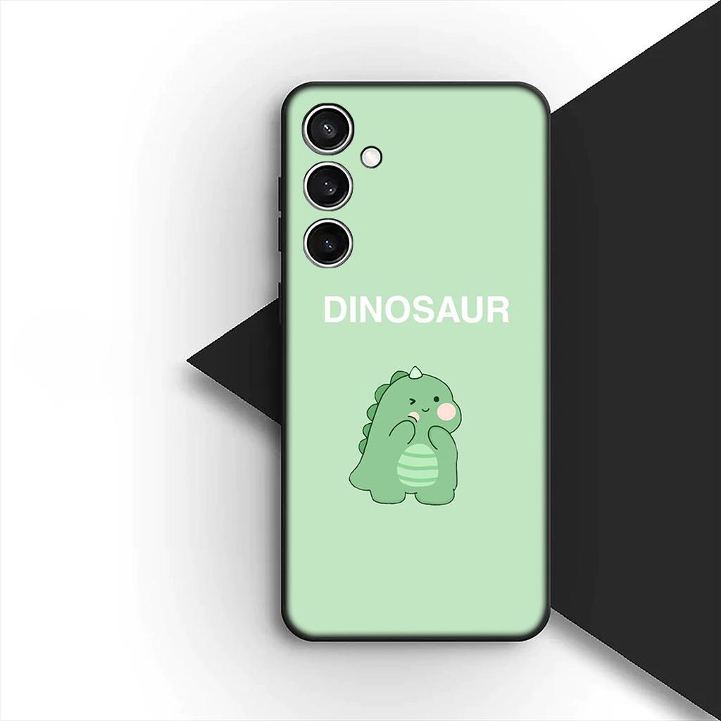 Protective Cover for Samsung Galaxy S24 S25 S23 FE Ultra Plus S7 Edge S25+ S23+ A56 5G Casing Phone Case Anime DinosaurS