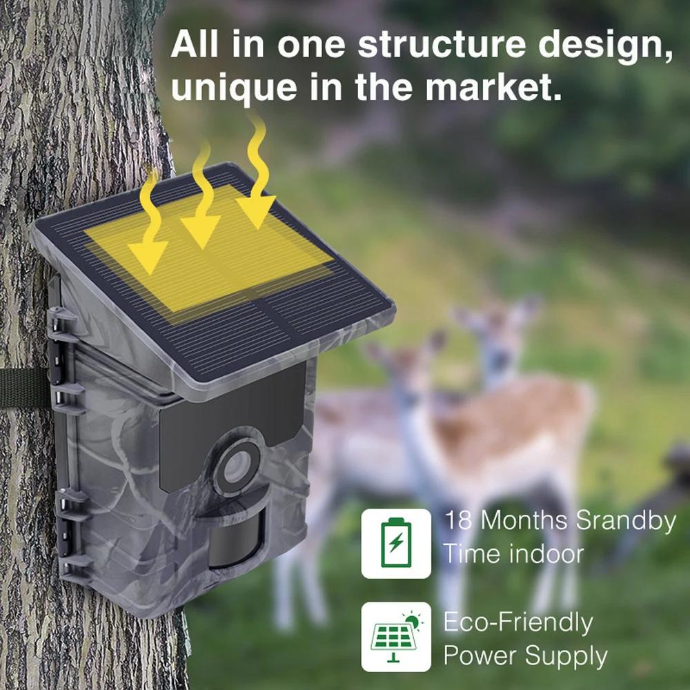 LS VISION Solar Wildlife 50MP 4K Video Trail Camera Night Vision 0.3s Motion Activated Waterproof Garden Camera Outdoor Hunting Monitoring