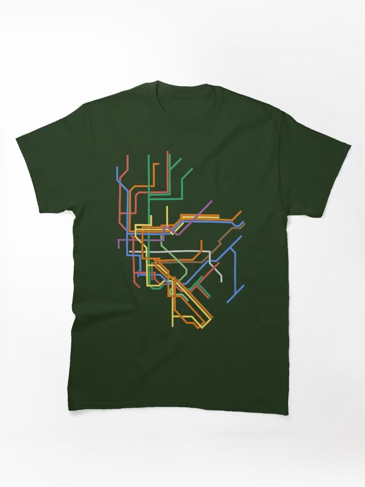Metro Minimalist New York City Transit Line Map Classic T-Shirt