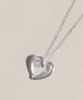 47Bag 925 Silver Open Heart Necklace Rosa