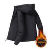 Autumn and winter outdoor casual jackets, men's plus-size jackets, young and middle-aged fleece thickened hooded jackets, trendy cotton clothes