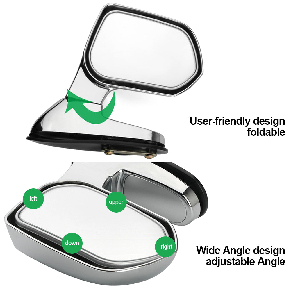 Universal Car Hood Side Rear View Mirror Adjustable Wide Angle Rear View Mirror Blind Spot Auxiliary Mirrors For SUV/Truck