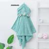 Children's Hooded Bathrobe - Coral Fleece Cartoon Design for Infants and Toddlers