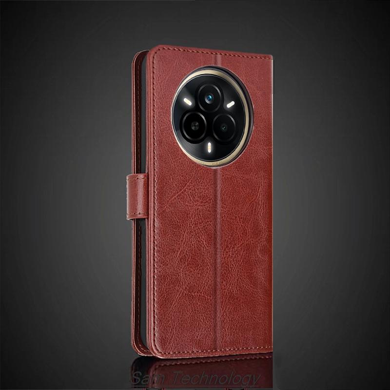 Etui na karty do OPPO Realme 14 Pro / Realme14 Pro Etui ze skóry PU Retro Portfel Etui na telefon Biznes Fundas Coque