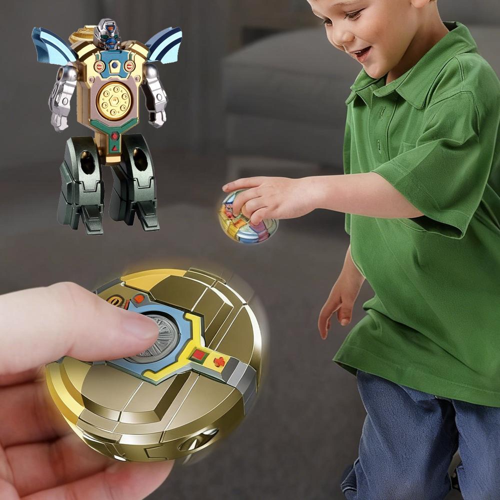 2v1 Deformační Robot Gyroskop na špičku prstu Hračka na dekompresi Antistresový Fidget Spinner Malé ozdoby Hračky na uvolnění stresu pro děti