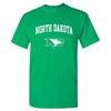 North Dakota Fighting Hawk Arch Logo - NCAA Sports Licensed T-Shirt - Green