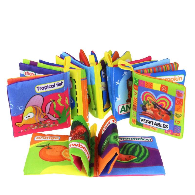 Children's Early Education Cognition Intelligence English Learning Cloth Book