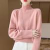 Women Sweater 100% Wool MODERN NEW SAGA Turtleneck Knit Pullover Thick Winter Jumpers Female Knit Tops