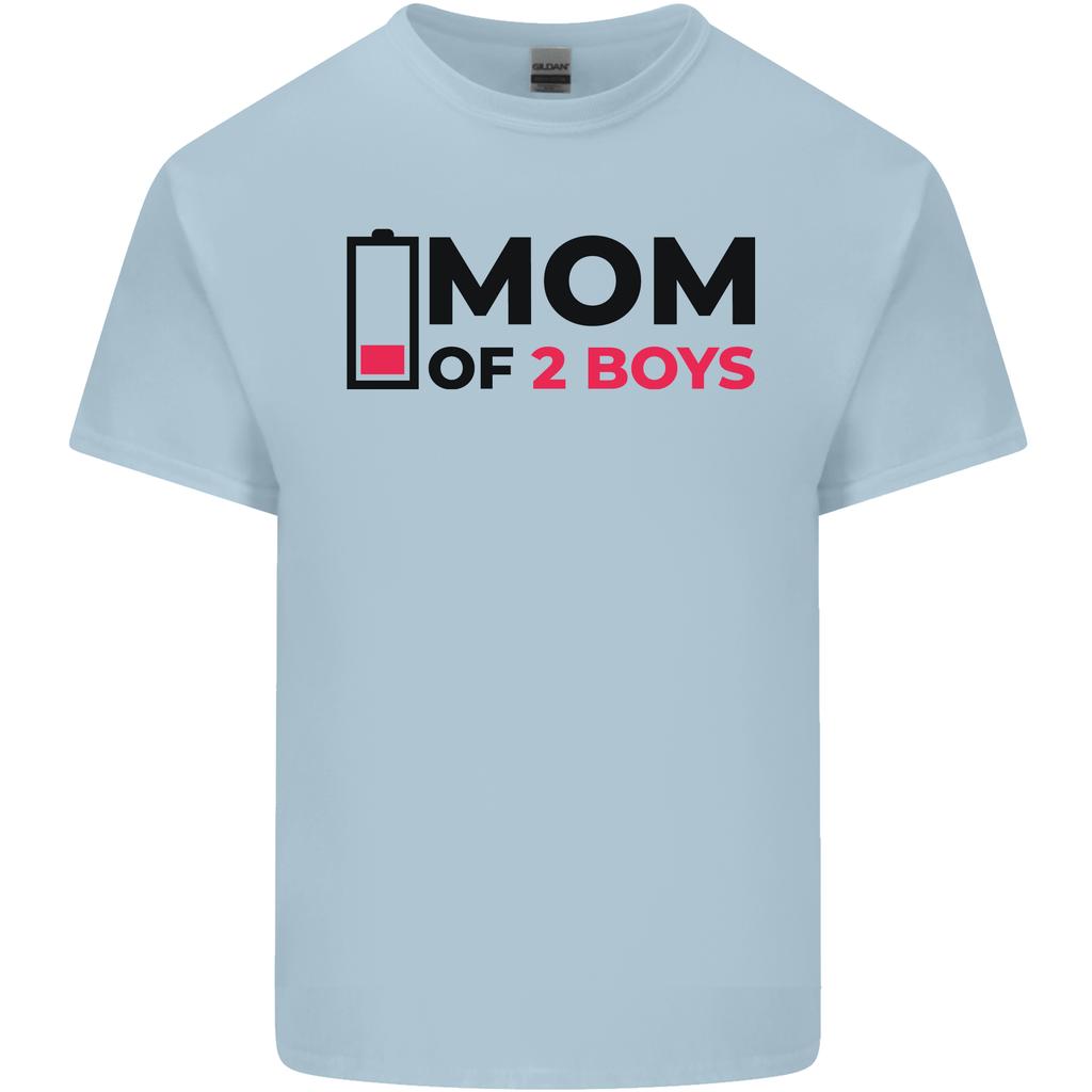 Mom of Two Boys Funny Mothers Day Unisexs Light Cotton TShirt