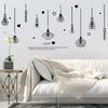 Adesivo da Parete Lampadario Stile Nordico Colorato Rimovibile Decorazione Sfondo TV per Camera da Letto e Soggiorno Adesivo Vetro Finestra