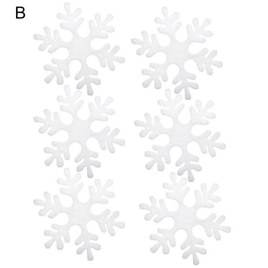 1 Set Christmas Snowflake Foam White Color Increase Atmosphere Xmas Tree Hanging Pendant Home Office Decor for Gift