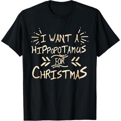 I Want A Hippopotamus For Christmas T-Shirt(3)