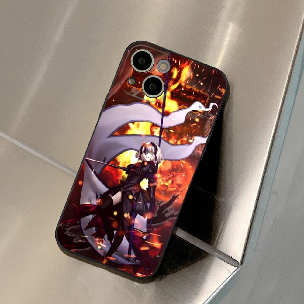 Jeanne D'Arc Alter Fodral FÖR IPhone 15 14 11 12 Pro 8 7 15 Plus 13 Pro MAX XR XS MINI SE 2020 Svarta Fodral