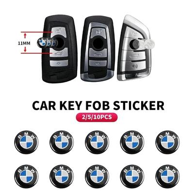 11/14mm Car Key Sticker Logo 3D Metal Emblem Car Accessories for BMW E46 E90 E60 F10 F30 F20 E39 E36 E70 F25 F15 E53 E92 E87 G30