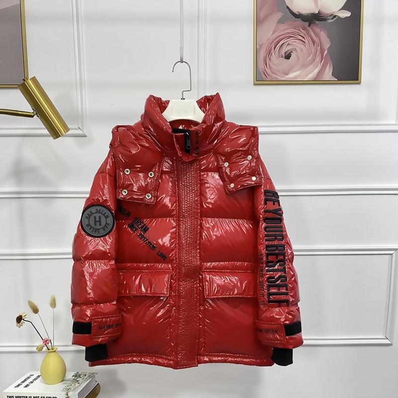 Chaqueta de plumón de pato blanco para mujer, abrigo impermeable