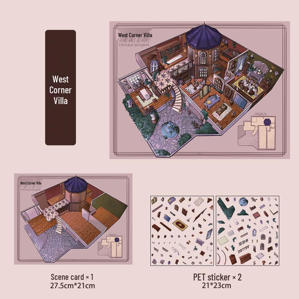 Micro Ink 3D Cartoon Decompression Stickers for DIY Miniature Scene Journals