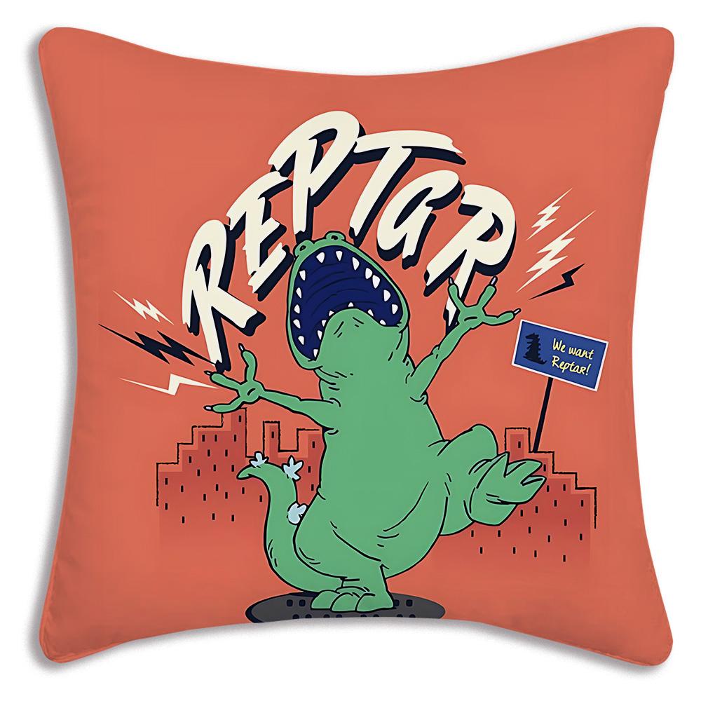 Anime Funny R-Rugrats Pillow Covers Cartoon Sofa Decorative Home Double-Sided Printing Short Plush Cute Cushion Cover