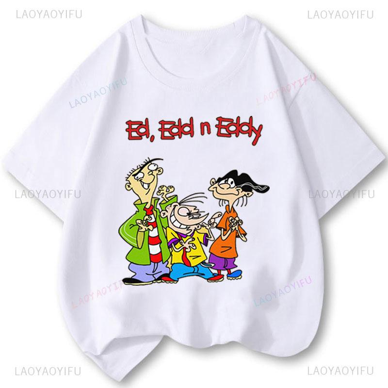 

Camiseta Ed Edd N Eddy Cartoon Fashion Summer Short Sleeve Shirt Unisex Women Polyester Material Cheap Clothing Oversize Tees 3XL