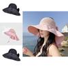 Sun Protection Wide Brim Hat With Shoulder Cape For Women Summer Fashion Accessory