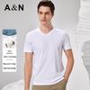 Antonio Men's Cooling 100% Cotton V-Neck T-Shirt