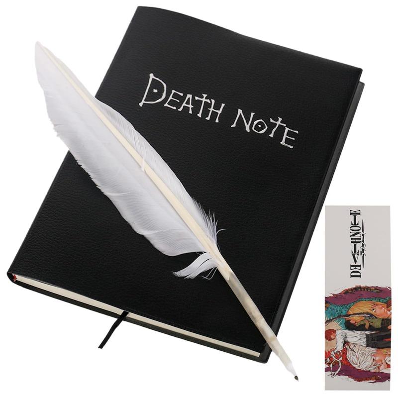 Death Note Cadeauset (8 STuks) met Veerpen Verjaardagscadeaus voor Cosplay & Anime Liefhebbers Gebruikt Als Dagboek en Notitieboek white