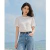 Women's Jacquard Knit Round Neck T-Shirt