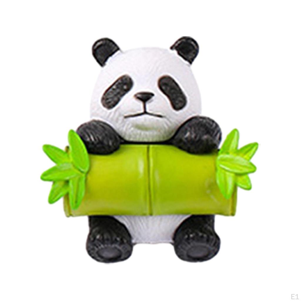 8 Pieces Resin Panda Figurines Craft Garden Ornament DIY Micro Landscape for Bonsai Decor Accessory