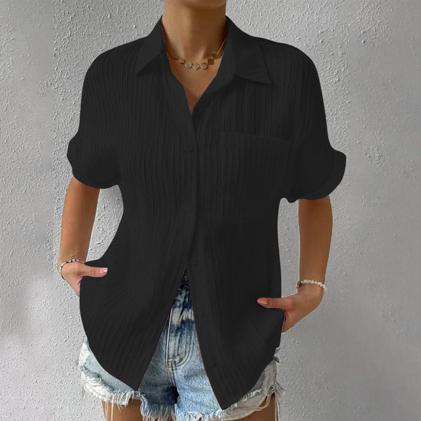 

Женский кардиган с карманом в стиле пэчворк, однотонный, темпераментный, повседневный, с лацканами и рукавами через плечо, короткий рукав XXXL чёрный