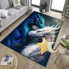 Fiery Dragon Artwork Office Rug Chair Mat, Entryway Carpet, Suitable for Front Door, Bedroom, Living Room, Desk, Holiday Gift
