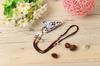 TNG Mini Ocarina 6 Holes Gun Luxury Necklace Single F Key Ocarina Wind Instrument Blue Flower Porcelain [Pendant / / Type]