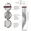 12 Tubes Rotating Solid Wood Aluminum Pipe Wind Chime Waterproof 12 Pipe Classic Matching Music Wind Chime Home Decoration 2025