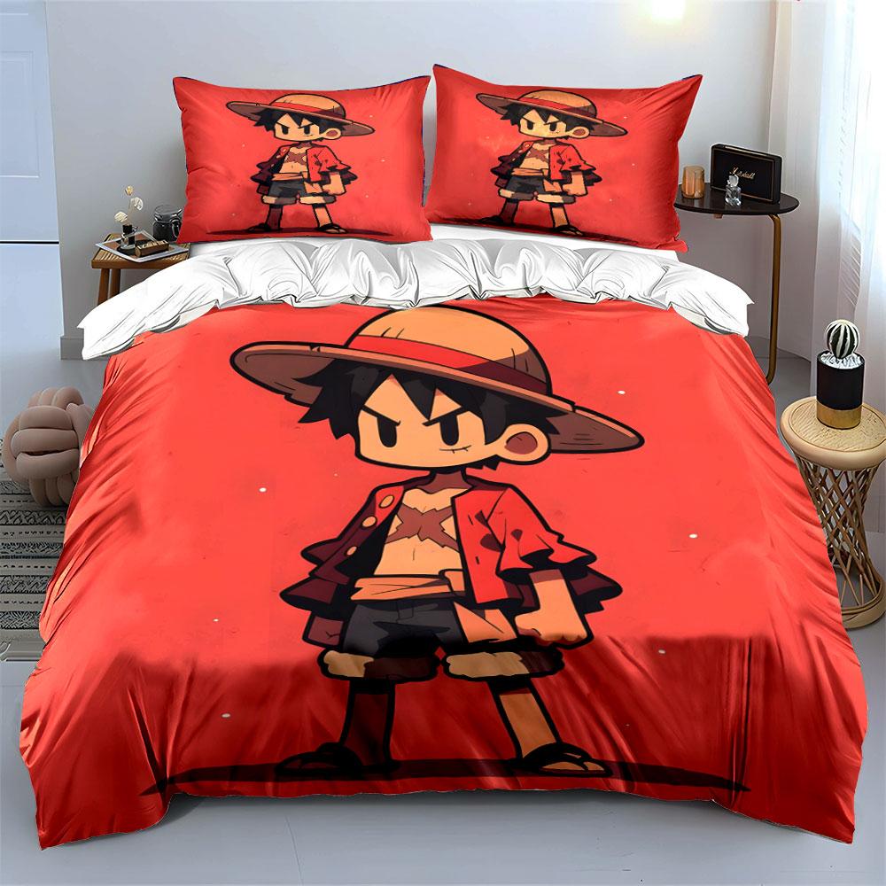 Straw Hat Cartoon Character. Bedding Sets Duvet Cover Sets Duvet Covers Pillowcases(1 * Duvet Cover 2 * Pillowcases Without Duvet Insert)