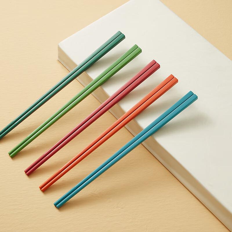 

Chui Da Huang Colorful Anti-bacterial Nordic Chopsticks, 5 Pairs