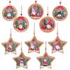 1-30PCS New Christmas Decorations LED luminous Christmas tree pendant  Old man snowman deer night light ornament pendant