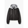 Abnehmbarer Kapuzenpullover aus Kunstleder 9166161871